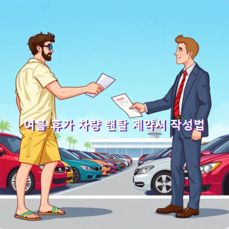 여름휴가 차량 랜탈 계약서 작성법