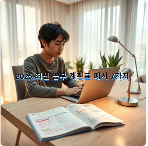 2025년2학기 공부계획표 예시 7가지